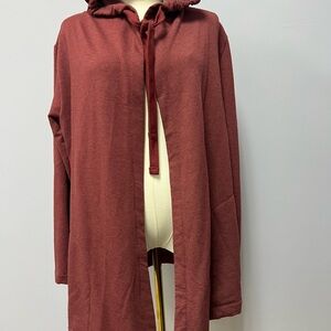 Eddie Bauer Burgundy Hooded Cape